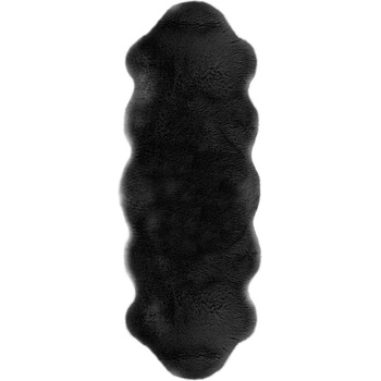 Tiseco Home Studio Черна изкуствена кожа Агнешка кожа, 60 x 180 cm - Tiseco Home Studio (3432BLACK)