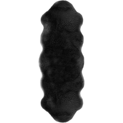 Tiseco Home Studio Черна изкуствена кожа Агнешка кожа, 60 x 180 cm - Tiseco Home Studio (3432BLACK)