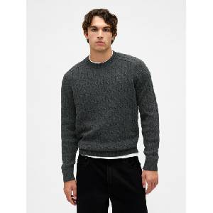 GAP Плетен пуловер от мерино вълна GAP GAP | Siv | МЪЖЕ | XS