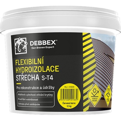 DEBBEX S-T4 - Hydroizolácia na strechu červenohnedá, 5 kg