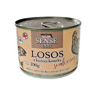 Sense Dog krmivo v konzervě losos a kuře 6×200 g