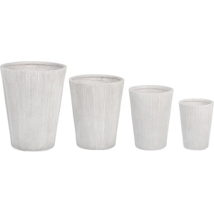 Bizzotto КАШПА ribbed shaped 4БР. /К-Т БЯЛА (0790665)