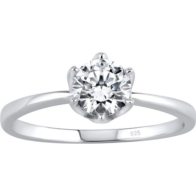 SILVEGO strieborný prsteň Princess so Swarovski Zirconia JJJR2987