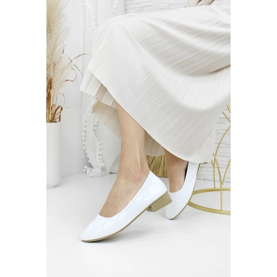 Cathay moda lakované baleríny 3710-10 bílé – Sleviste.cz