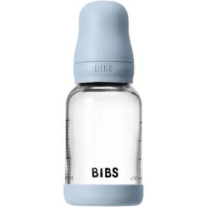 Bibs Стъклена бебешка бутилка Bibs - С каучуков биберон, 120 ml, Baby Blue (5019231) - ozone