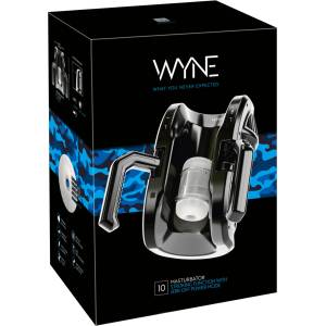 Wyne 10 - автоматичен мастурбатор с дръжка - черен
