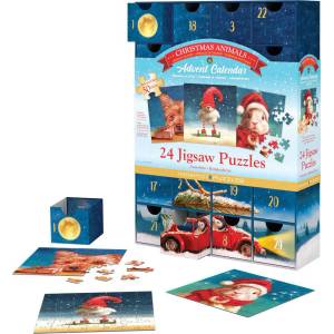 EUROGRAPHICS - Puzzle Advent Calendar: Christmas Animals - 40 - 99 piese
