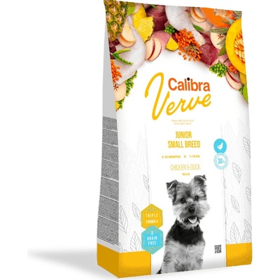 Calibra Dog Verve Grain Free Junior Small Chicken & Duck 3 x 6 kg