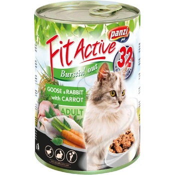 Panzi FitActive Goose & Rabbit консервирана храна за котки 6 x 415 г