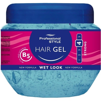Professional strong 4 Style gél na vlasy mokrý efekt 225 ml
