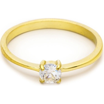 Bruno zásnubní prsten GOLD s kamínkem S4383