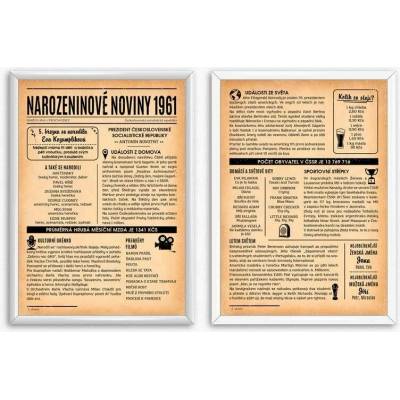 Narozeninové noviny 1961 – jednostranné až čtyřstranné