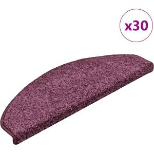 vidaXL Изтривалки за стълби, 30 бр. , 65x21x4 см, тъмнолилави, полукръгли, големи (3365824)