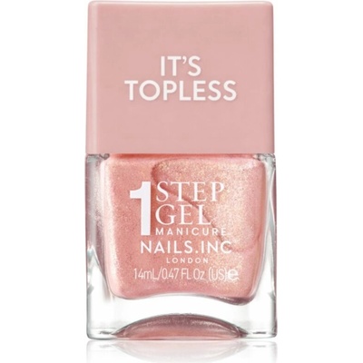 Nails Inc. It’s Topless gélový lak na nechty pre dlhotrvajúci efekt odtieň Remi Nude Shimmer 14 ml