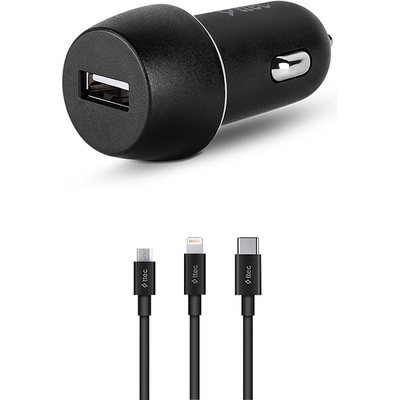 Ttec Зарядно за кола ttec - SmartCharger Trio, USB-A, 10.5W, черно (8694470826318)