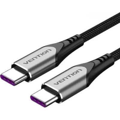 Кабел Vention USB 2.0 Type-C to Type-C - 1.0M Black 5A Fast Charge - TAEHF (TAEHF)