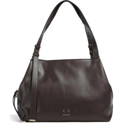 Armani Exchange velká kabelka přes rameno tmavě hnědá