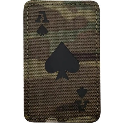 WARAGOD Nášivka Poker Cards Ace of Spades, woodland