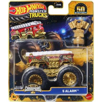 Mattel Hot Wheels Monster Trucks 50 Bigfoot Trophy Champions 5 Alarm