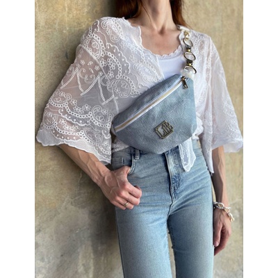 Laura Biaggi Svetlocrossbody kapsička DX-KB82-light jeans modrá