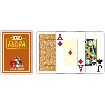 Modiano Texas Poker Size 4 Jumbo Index Profi plastové hnědá – Zbozi.Blesk.cz