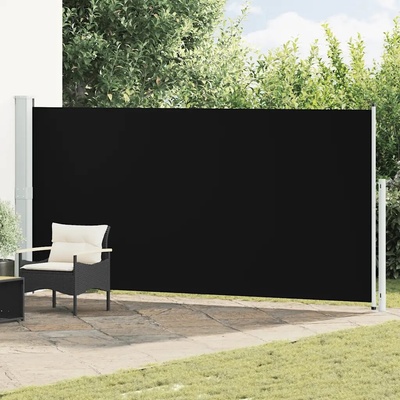 vidaXL Zatahovací boční markýza 180 x 500 cm černá