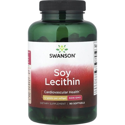 Swanson Soy Lecithin Non-GMO, Sójový lecitin, 1200 mg, 90 softgel kapslí