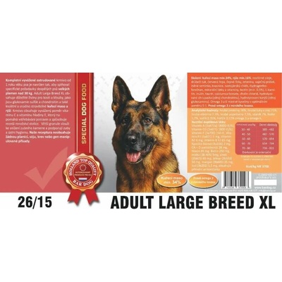 Bardog Adult Large & Breed XL 26/15 kuřecí maso 4 kg
