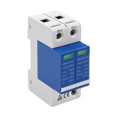 Qoltec Omezovač přepěťové ochrany DC 2P 1000V T2 C