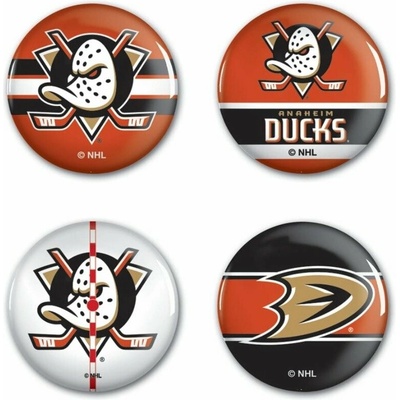 WinCraft Sada Anaheim Ducks NHL Button 4 Pack