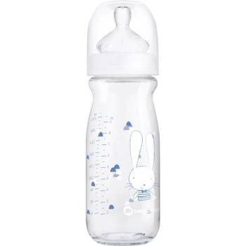 Bebeconfort Стъклена бутилка Bebe Confort - Emotion, 270 ml, 0-12м, Sweet Bunny (3102201460)