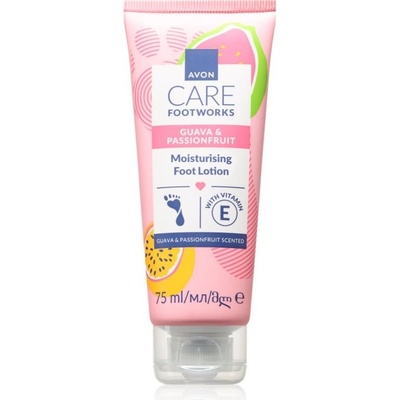 Avon Footworks hydratační mléko na nohy s vůní guavy a marakuji 75 ml