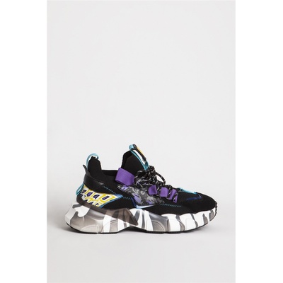 Jacket Club Дамски спортни обувки с връзки 401/1 - Лилави #363964 (363964_Черно)