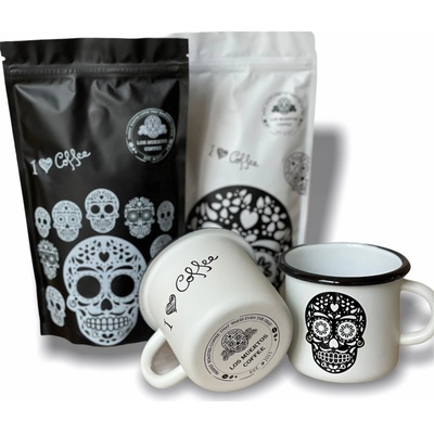 Los Muertos Dárkové balení Káva jemně mletá na espresso 2 x 250 g