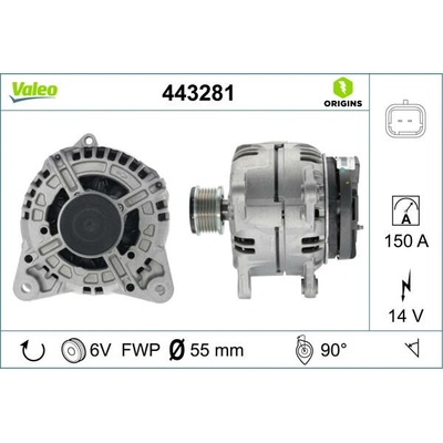 VALEO Alternátor VALEO 443281