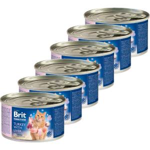 Brit Premium Котка Турция с Черен дроб 6 x 200 г
