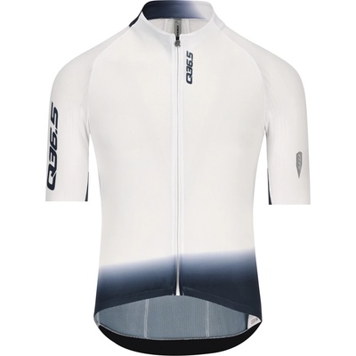 Q36.5 Мъжка фланелка с къс ръкав за колоездене Q36.5 Gregarius Pro Collar Fade Signature Jersey Cycling jersey - White - размер XXL (056-3878-0316)