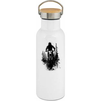 123TRIKO termoska Enduro, les, černý tisk 500 ml