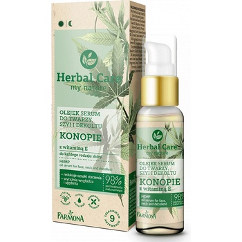 Farmona Natural Cosmetics Laboratory Серум-Олио за лице, шия и деколте Канабис с витамин Е Farmona Herbal Care HEMP Oil serum for face, neck and decollete (FAHCF974391)