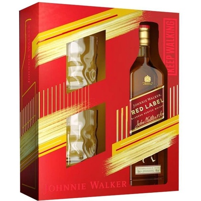 Johnnie Walker Джони Уокър с 2 ниски чаши 0.7л