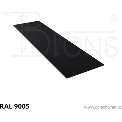 Brons Rovinný plech 550 x 2000 mm černá