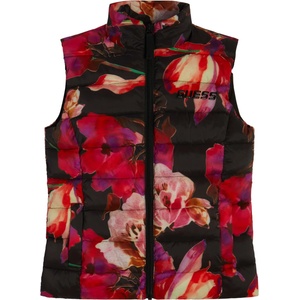 Guess Грейка в черно за момиче покрита с цветя Guess