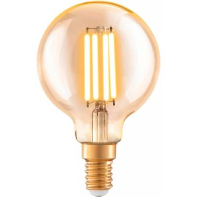 Eglo Retro filamentová LED žiarovka, E14, G60, 4W, 350lm, 2200K, teplá biela, jantárová