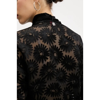 HUGO BOSS Риза hugo дамска в черно със стандартна кройка с класическа яка 50538812 (50538812)