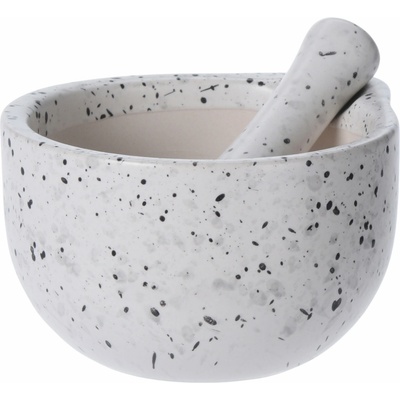 H&L Hmoždíř StoneLook 330 ml, kamenina, žulový efekt bílý – Zbozi.Blesk.cz