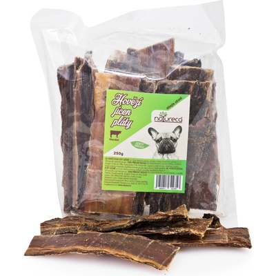 NATURECA hovädzie jícen pláty sušené lahôdka pre psov 250 g