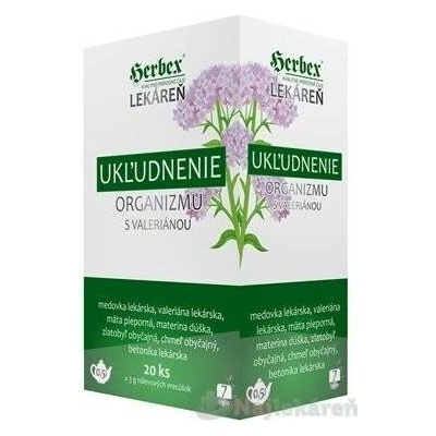 Herbex Lekárna uklidnění organismu s kozlíkem čaj 20 x 3 g