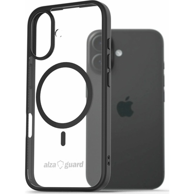 AlzaGuard Clear TPU Case Compatible with Magsafe pre iPhone 16 čierne AGD-PCMT32B