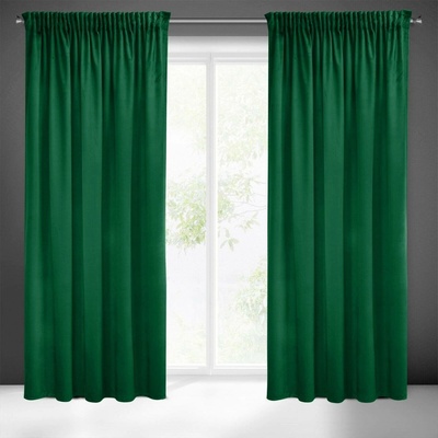 Pierre Cardin ZATEMŇOVACÍ ZÁVĚS NA PÁSCE PIERRE CARDIN SIBEL 140X270 CM TMAVĚZELENÁ