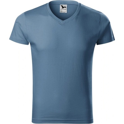 Malfini pánské tričko Slim Fit V-neck Denim